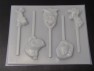 514sp Animals of Maddy Chocolate or Hard Candy Lollipop Mold